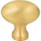 Jeffrey Alexander 1-9/16" Overall Length Brushed Gold Football Lyon Cabinet Knob 3991BG - alternate 4